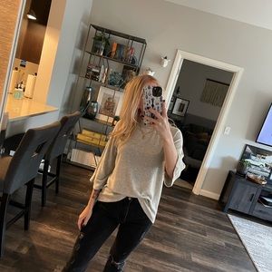 Super soft light grey 3/4 sleeve sweater, Urban Outfitters, size S